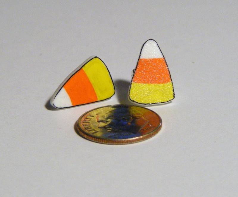 Kunststoff Candy Mais Post Ohrringe von BeadedFrog