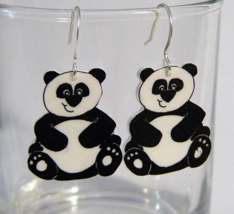 Panda-Ohrringe von BeadedFrog