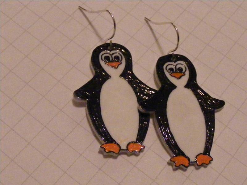 Pinguin Ohrringe von BeadedFrog