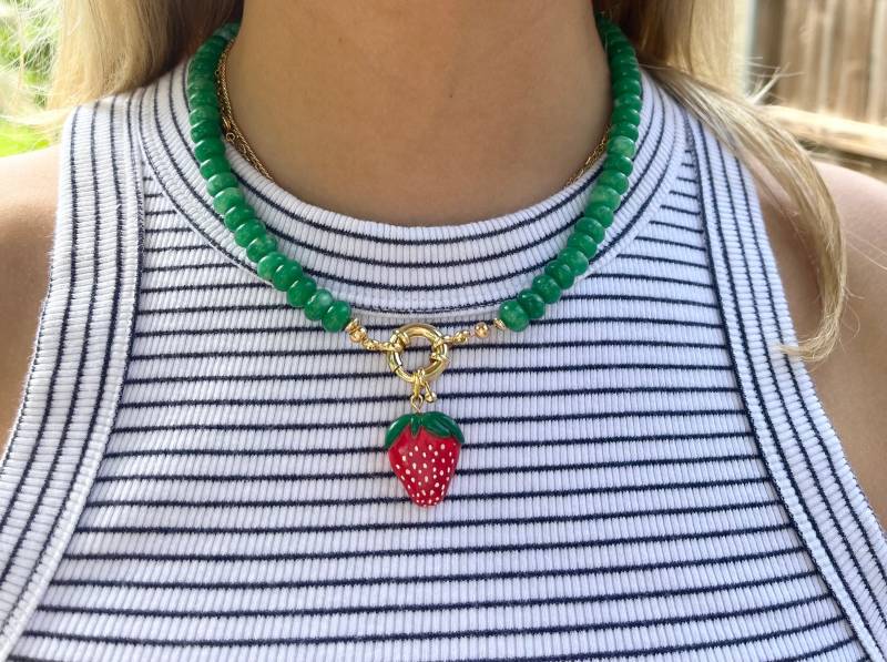 Handgemachte Clay Charm Perlenkette Mit Knebelverschluss von DoubleMMCollective