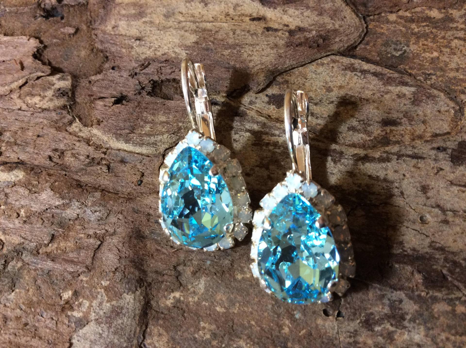 Ohrringe, Swarovski Sky Blue Crystal Swarovski, Crystal, Schmuck, Bling Schmuck von BeadersPassion