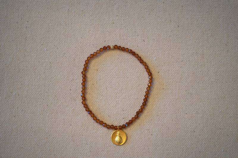 22 K Gold Füllen Ananas Münze Und Orange Granat, Charme, Halb Kostbaren Orange Wunderschönes Armband 22 K Gold Füllen Ananas Münze Und Orange Granat, Charme, Halb Kostbaren Orange Wunderschönes Armband von BeadingHartsCo