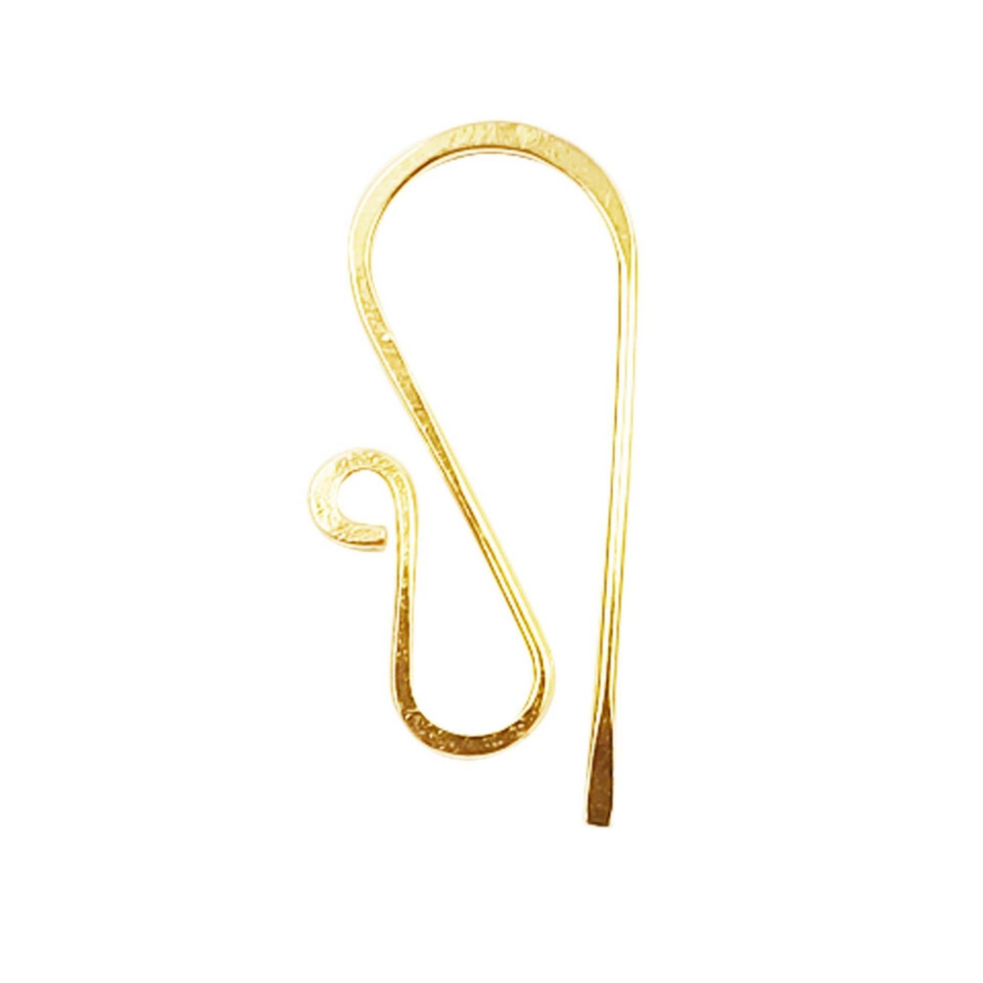10 Mm X 24 - 18K Gold-Overlay Gehämmert "S" -Form Mit Offenem Haken Hochwertiger Ohrring-Draht 6 Paar Pro Packung | 12 Stück Insgesamt 10 Mm X 24 - 18K Gold-Overlay Gehämmert "S" -Form Mit Offenem Haken Hochwertiger Ohrring-Draht 6 Paar Pro Packung | 12 Stück Insgesamt von Beadlanta