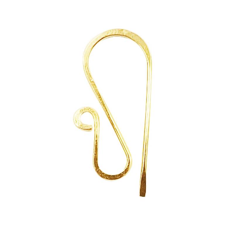 10 Mm X 24 - 18K Gold-Overlay Gehämmert "S" -Form Mit Offenem Haken Hochwertiger Ohrring-Draht 6 Paar Pro Packung | 12 Stück Insgesamt von Beadlanta