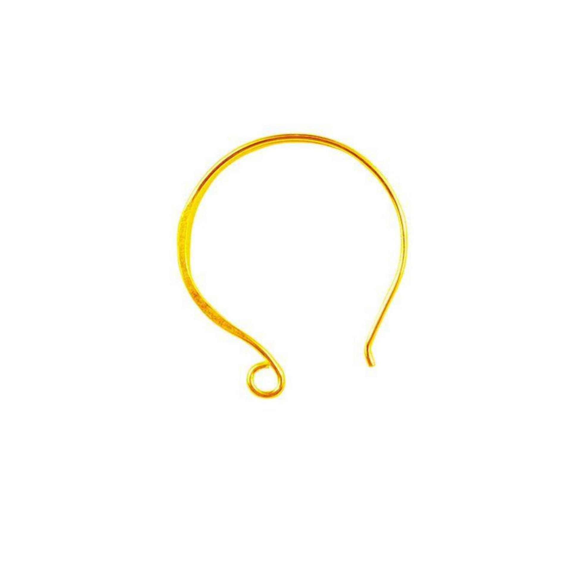 18K Gold Overlay Gehämmerte Hoop Ohrring Verzierungen | 32 Mm, 4 Paar 18K Gold Overlay Gehämmerte Hoop Ohrring Verzierungen | 32 Mm, 4 Paar von Beadlanta