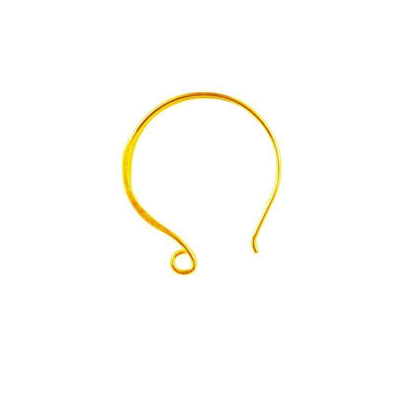 18K Gold Overlay Gehämmerte Hoop Ohrring Verzierungen | 32 Mm, 4 Paar von Beadlanta