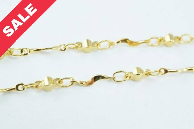 Neue Vergoldete Anlaufgeschützte Kette 18K Größe 2 X Mm Für Die Schmuckherstellung Gfc58 Verkauft Durch Foot von BeadsFindingDepot