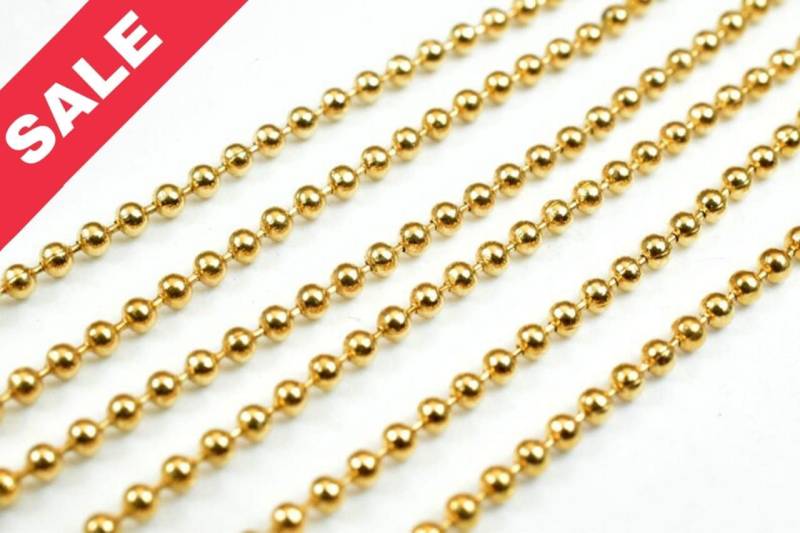 Vergoldete Runde Kugelperlenkette Personalisieren Halskette Und Passen 1, 5 Mm Perlen Für Schmucklieferanten An Verkauft Von Foot Im Großhandel von BeadsFindingDepot