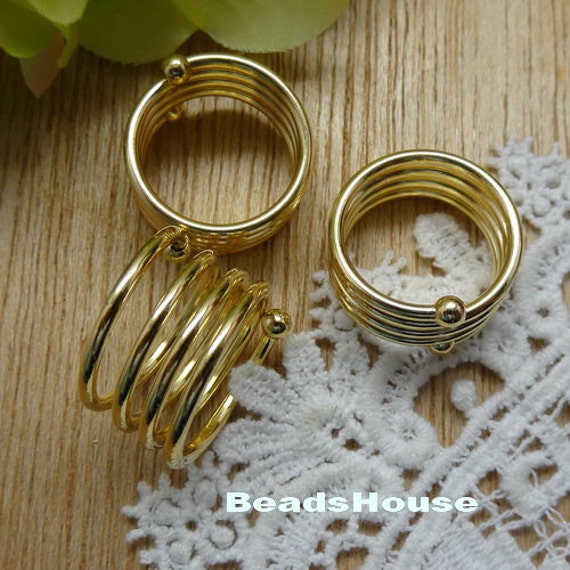 4stk 18mm | Rr-20 Messing Federring Vergoldet, Nickelfrei von BeadsHouse