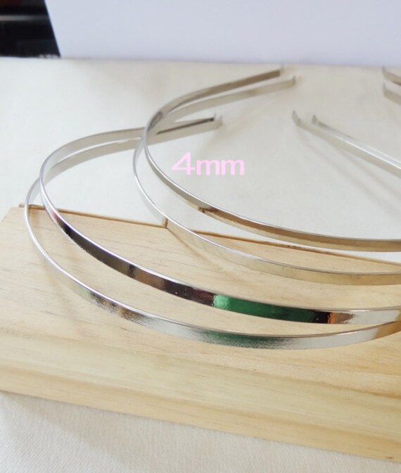Hb-05Si 6 Stück | 4 Mm Versilberte Haarreifen Nickelfrei(22-12 von BeadsHouse