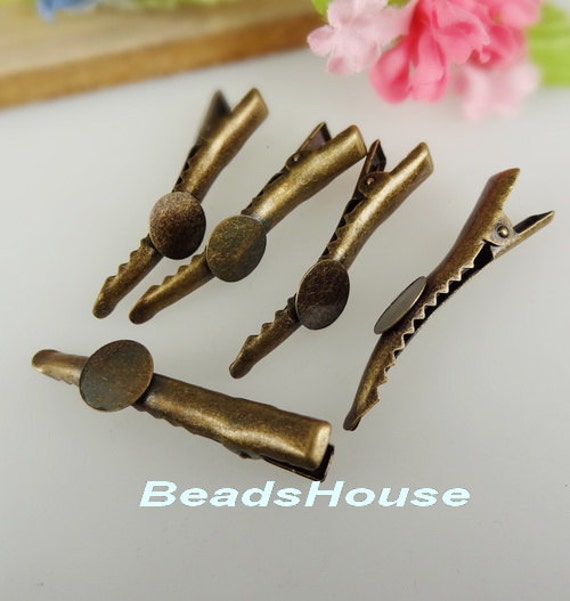 Hc-13-An 36 Stück | 45 Mm Diy Antike Bronze Überzogene Haarspange W/10 Mm Rohling -Nickel Frei von BeadsHouse