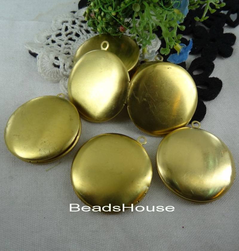 Lk-100-33Ameise 6 Stück | 32 Mm Rohmessing Poliert Runde Medaillon, Nickel Frei von BeadsHouse