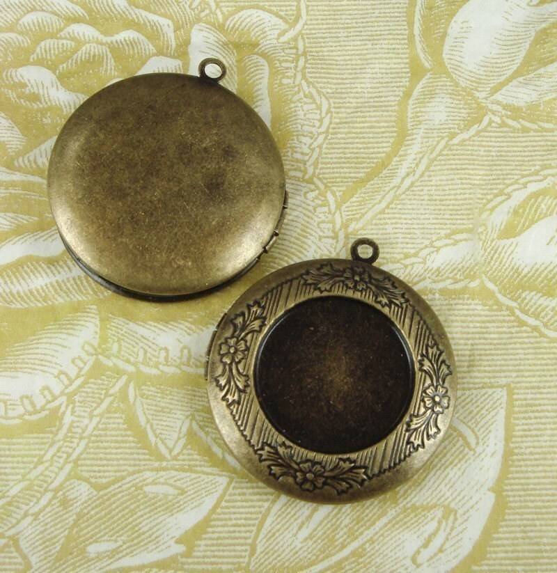 Lk-100-33Ant 6 Stück Antikes Messing Runde Medaillon, 32 Mm, Nickelfrei von BeadsHouse