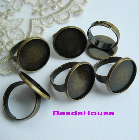 Rr-700-31Ant 10 Stück -18 Mm Einstellung Verstellbare Antike Messing Ring, Nickelfrei von BeadsHouse
