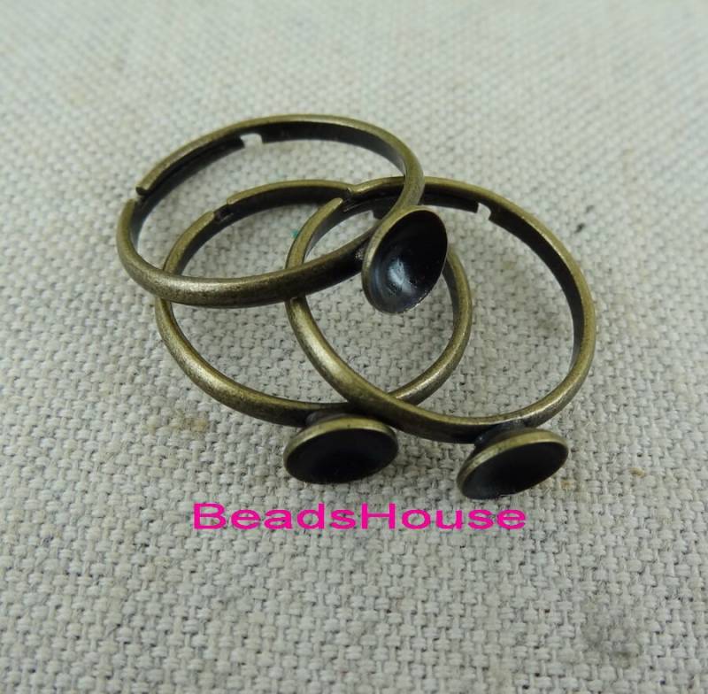 Rr-700-6 M 8 Stück | 6 Mm Konkav Verstellbare Antike Messing Ring, Nickelfrei von BeadsHouse