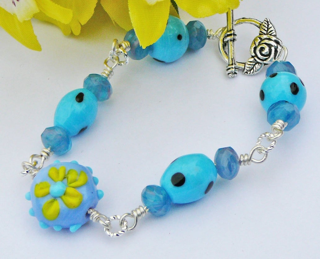 Blaue Und Grüne Frühling Armband von BeadsMe