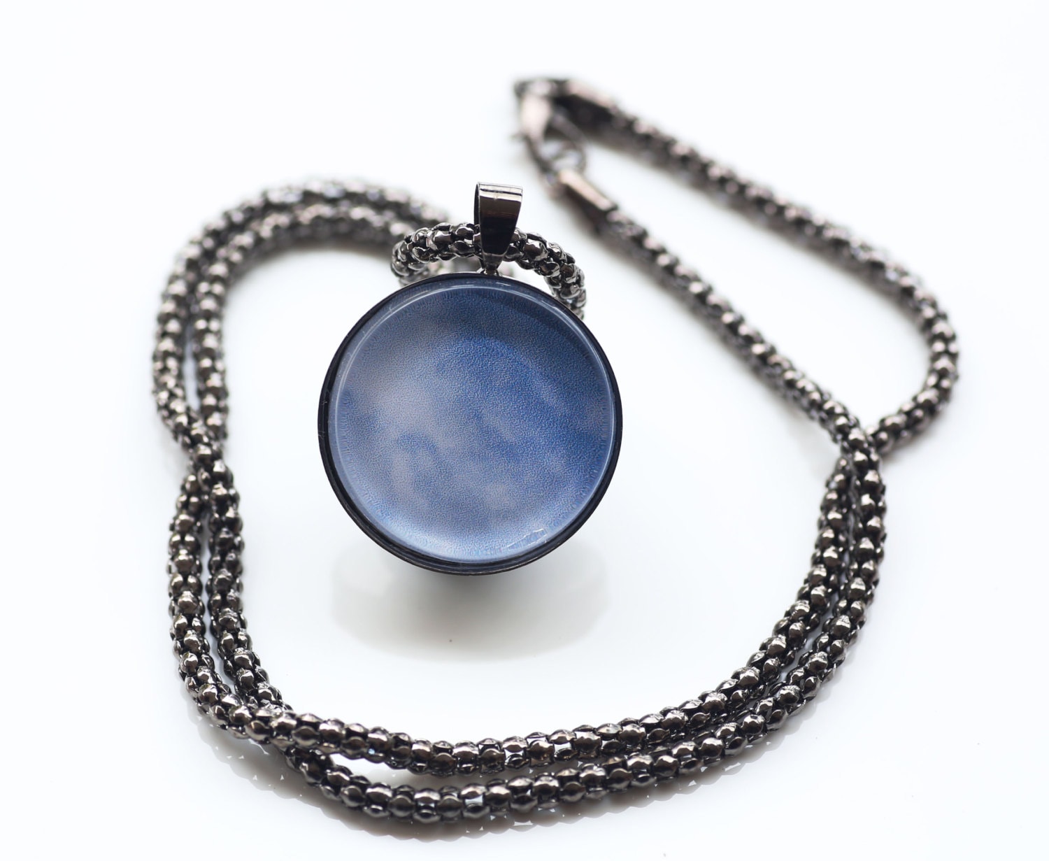 Blauer Himmel Und Wolken Anhänger, Rotguss Schwarz, Fotografie, Halskette, Foto-Schmuck von BeadsMe