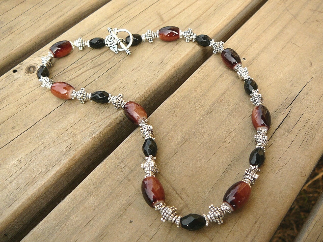 Kaffee Creme-Halskette von BeadsMe