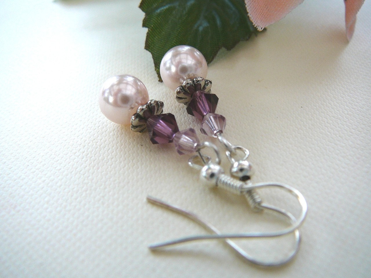 Lila Passion Ohrringe von BeadsMe