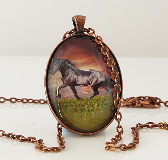 Pferd, Halskette, Wildnis Liebhaber Kette Tier Halskette von BeadsMe