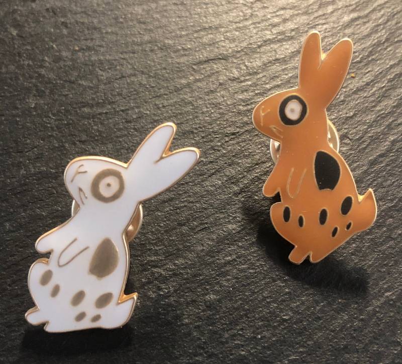 Hübsche Hasen - Als Anstecker/stickpin Oder Aufkleber von BeadsPerMinuteDE
