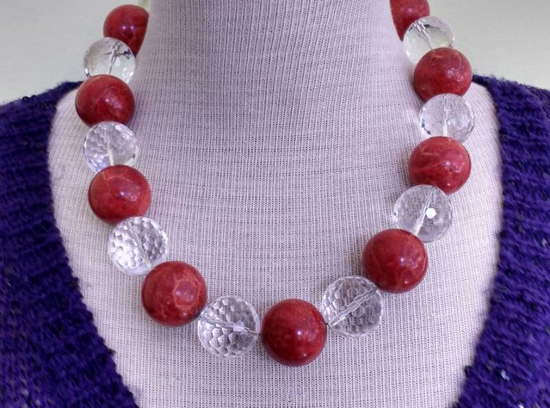 Meer-Bambus Und Kristall Kette Meer-Bambus Und Kristall Kette von BeadsToBedazzle