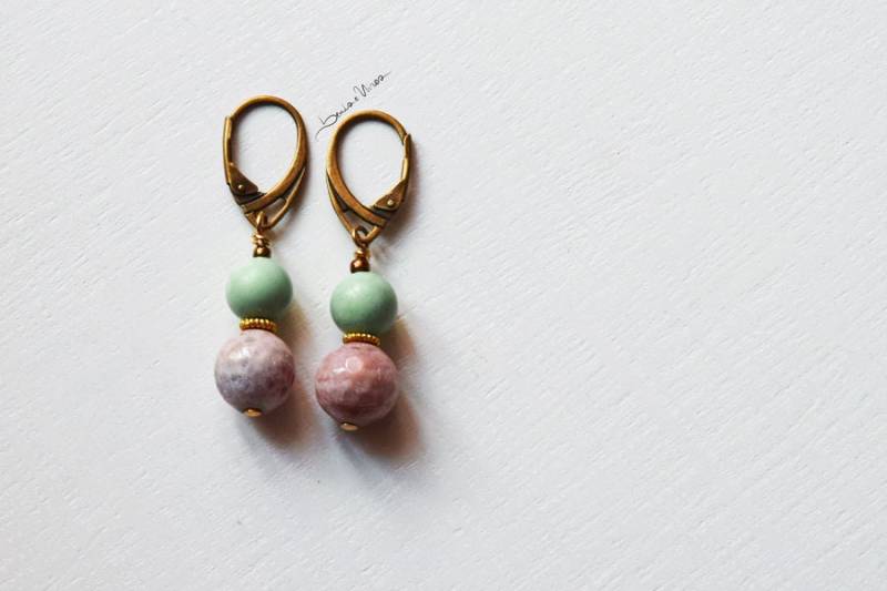 Rosa Und Petrol Kurze Anhänger Ohrringe, Handgefertigt, Perlen Drähte, & Ohrringe Rosa Und Petrol Kurze Anhänger Ohrringe, Handgefertigt, Perlen Drähte, & Ohrringe von BeadsWires