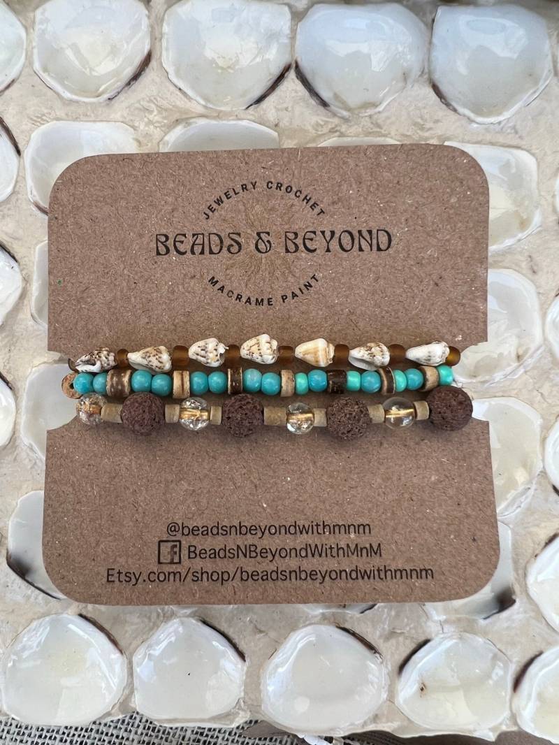Boho Armbänder - 3Er Set von BeadsnBeyondwithMnM