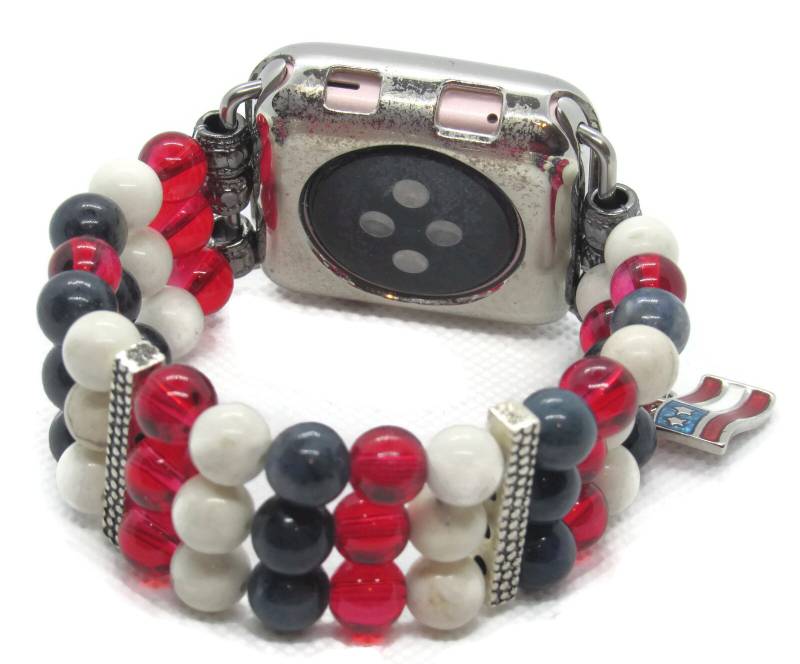 Armband Uhr Perlenapfel Aventurin, Mondstein, Howlith Armband Uhr Perlenapfel Aventurin, Mondstein, Howlith von BeadsnTime