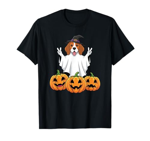Lustiger Beagle-Geist Kürbis Boo Halloween Kinder Herren Damen T-Shirt Lustiger Beagle-Geist Kürbis Boo Halloween Kinder Herren Damen T-Shirt von Beagle Dog Lovers Halloween Ghost Pumpkin Outfits