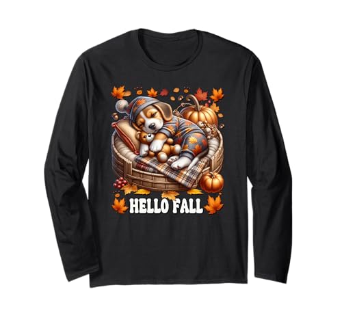 Fall Beagle for Women Men and Kids Autumn Vibes Cozy Season Langarmshirt von Beagle Gifts For Beagle Lovers And Fall Puppy Mom