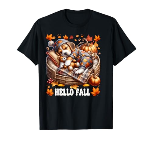 Fall Beagle for Women Men and Kids Autumn Vibes Cozy Season T-Shirt von Beagle Gifts For Beagle Lovers And Fall Puppy Mom