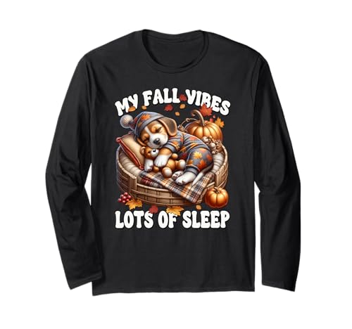 Fall Puppy Beagle Dog Graphic for Women with Fall Sayings Langarmshirt von Beagle Gifts For Beagle Lovers And Fall Puppy Mom