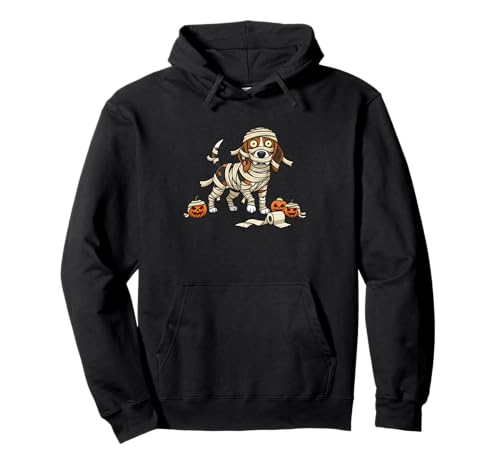 Lustiger Beagle-Mumien-Kürbis Halloween Kinder Herren Damen Pullover Hoodie von Beagle Lovers Cute Halloween Outfits for Boy Girl