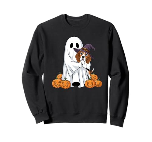 Lustiger Geist Beagle Kürbis Halloween Kinder Herren Damen Sweatshirt von Beagle Lovers Cute Halloween Outfits for Boy Girl