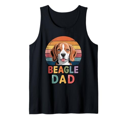 Herren Retro Sunset Beagle Dad Beagles Tank Top von Beagles Beagle Lover Gifts