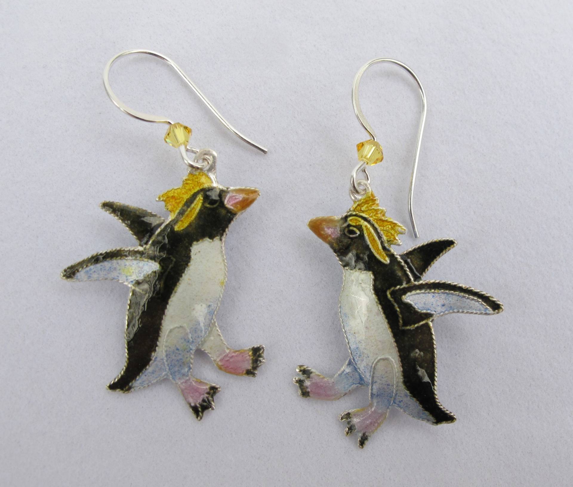 Rock Hopper Pinguin Ohrringe Aus Sterlingsilber Rock Hopper Pinguin Ohrringe Aus Sterlingsilber von BeakChicJewelry
