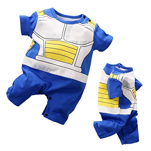 IURNXB Baby Strampler Overall Langarm Cartoon Rolle die Babykleidung Spielt (Blau, 12-24 Monate) von IURNXB