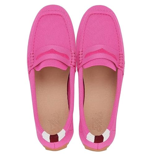 Bealin Damen-Schlupfschuhe, flach, atmungsaktiv, Mokassins, gestrickt, Loafers, Knit Dark Pink, 38.5 EU Bealin Damen-Schlupfschuhe, flach, atmungsaktiv, Mokassins, gestrickt, Loafers, Knit Dark Pink, 38.5 EU von Bealin