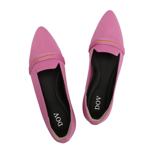 Bealin Flache Damen-Ballettschuhe, elegant, spitzer Zehenbereich, gestrickt, bequem, weich, flache Schuhe, Schlupfschuhe, Loafer, Pink, 38 EU Bealin Flache Damen-Ballettschuhe, elegant, spitzer Zehenbereich, gestrickt, bequem, weich, flache Schuhe, Schlupfschuhe, Loafer, Pink, 38 EU von Bealin