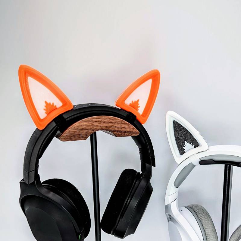 Fuchs Ohren Für Kopfhörer - Hirsch Aufsatz Hörner Twitch Livestreaming Und Cosplay von BeamTeam3D