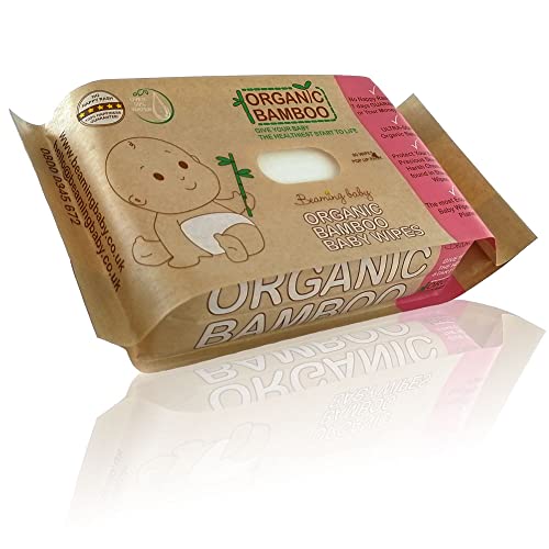 Beaming Baby Bio-Bambus, 100 % biologisch abbaubare Baby-Feuchttücher, 80 TücheR von Gudz