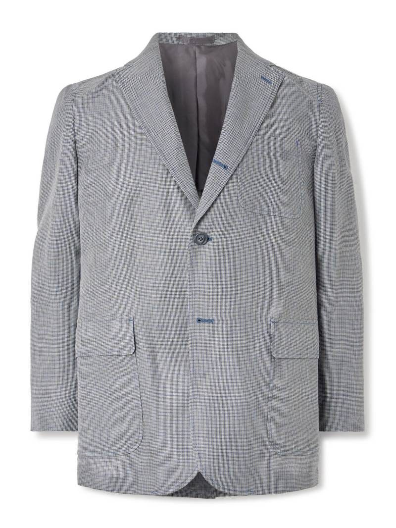Beams Plus - 3B Checked Linen-Blend Suit Jacket - Men - Gray - M von Beams Plus