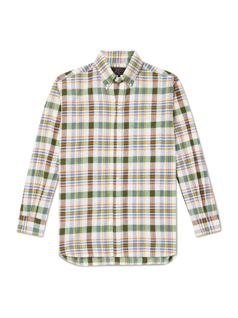 Beams Plus - Button-Down Collar Checked Cotton-Madras Shirt - Men - Multi - M von Beams Plus