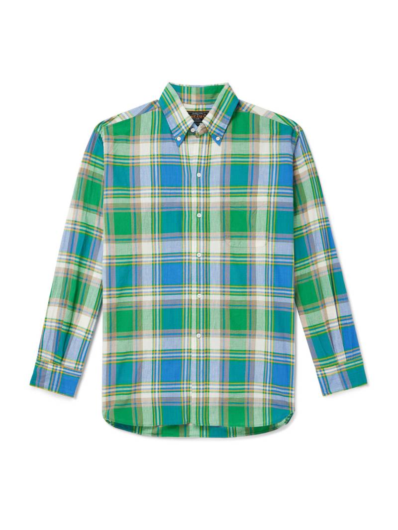 Beams Plus - Button-Down Collar Checked Cotton-Madras Shirt - Men - Multi - M von Beams Plus