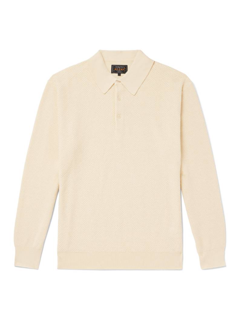 Beams Plus - Ramie and Cotton-Blend Polo Shirt - Men - Neutrals - M von Beams Plus