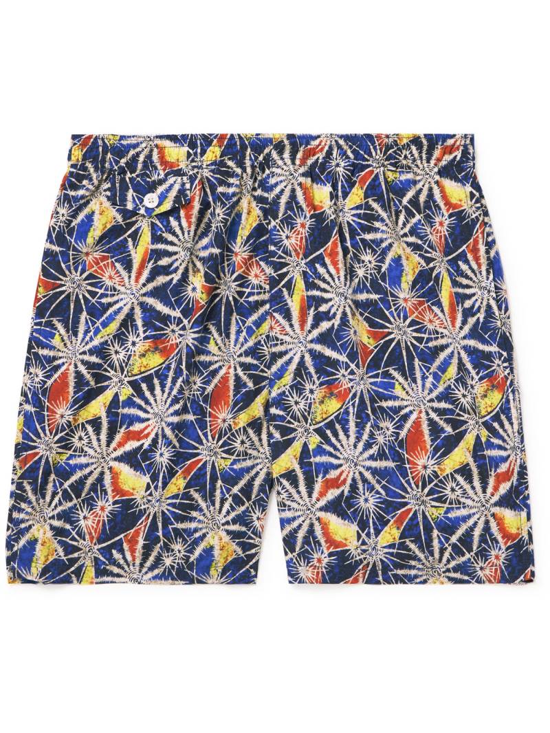 Beams Plus - Straight-Leg Mid-Length Printed Shell Swim Shorts - Men - Blue - S von Beams Plus