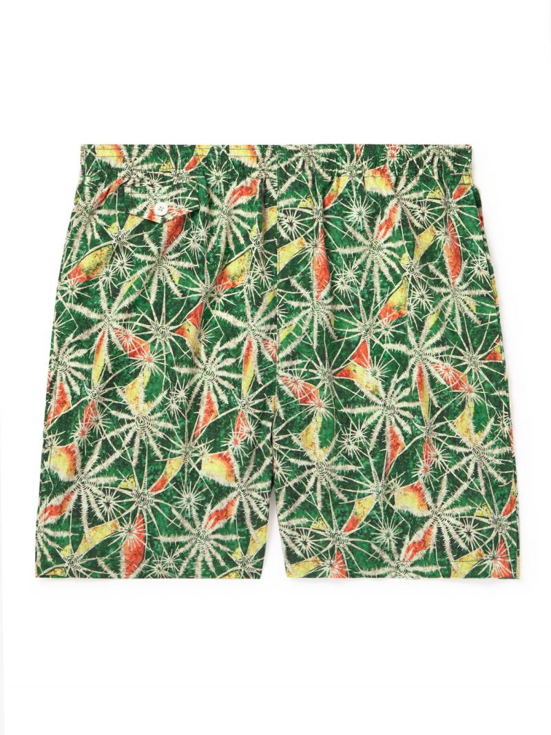 Beams Plus - Straight-Leg Printed Shell Swim Shorts - Men - Green - M von Beams Plus