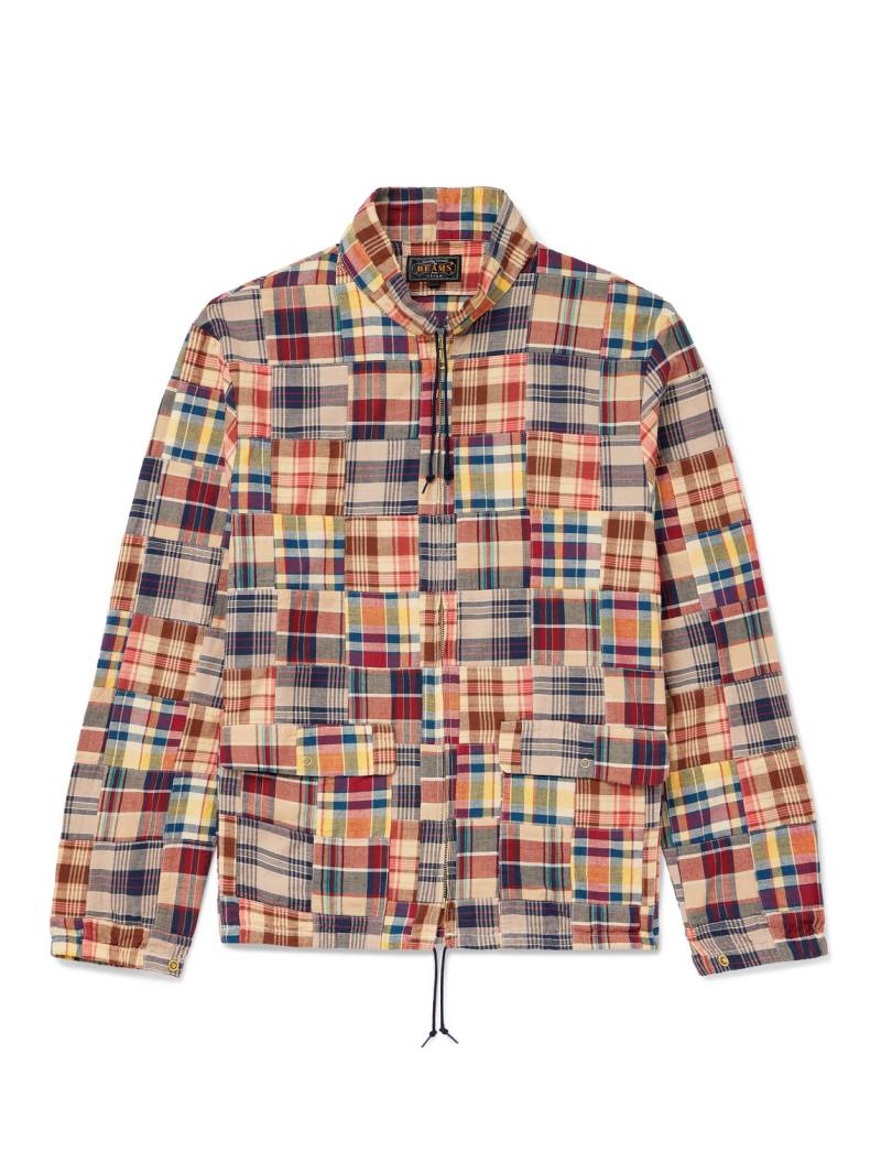 Beams Plus - Swing Checked Patchwork Cotton-Madras Jacket - Men - Red - S von Beams Plus