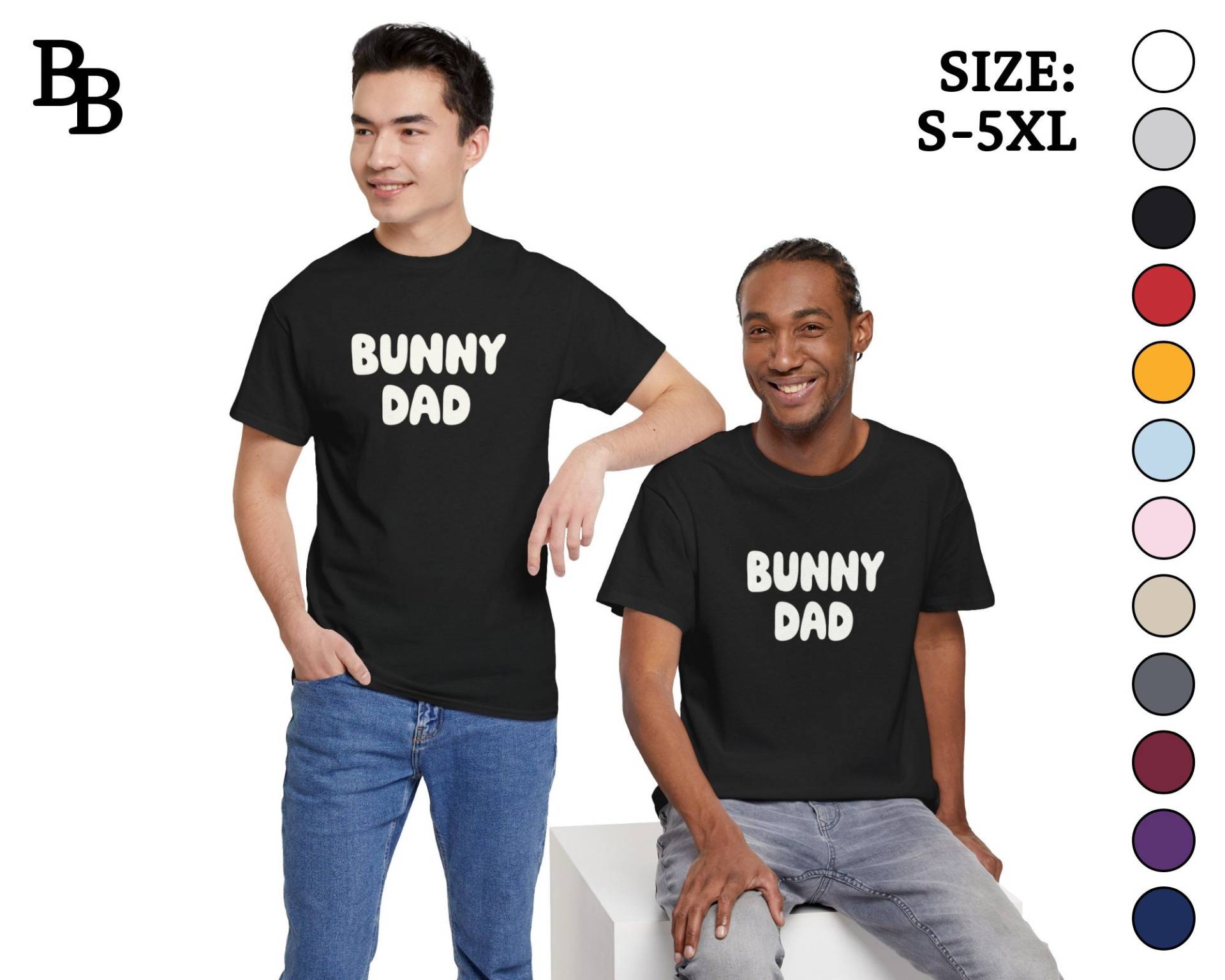 Bunny Dad Shirt, Rabbit Dad Gift T-Shirt in S-5xl 12 Colors, Funny Gifts For Dad, Cute Fathers Day Gift, Pet Lover Shirt Him, Top von BeanxBunny